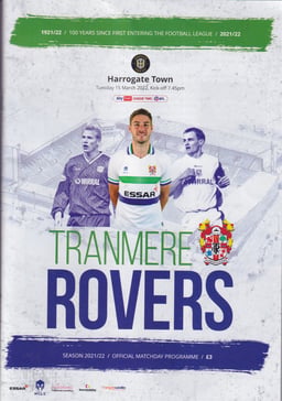 Tranmere Rovers v Harrogate Town Match Programme 2022-03-15